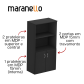 Armário Alto 2 Portas Semi Aberto MARANELLO M15